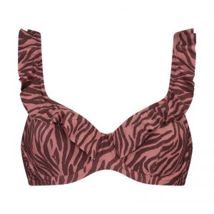 Bikini Zebra niet voorgevormd BORDEAUX