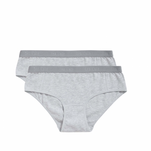 Basics girls hipster 2-pack GRIJS
