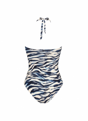 Wavy Water badpak BLAUW