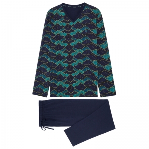 Pyjama lang Lino BLAUW