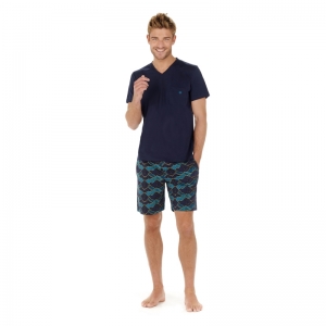 Pyjama kort Lino BLAUW