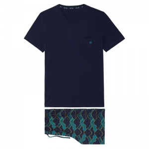 Pyjama kort Lino BLAUW