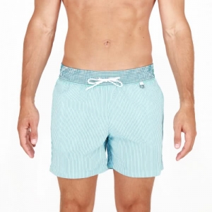 Beach boxer Preppy TURQUOISE
