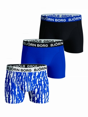 BB Cotton Stretch Boxer 3P BLAUW