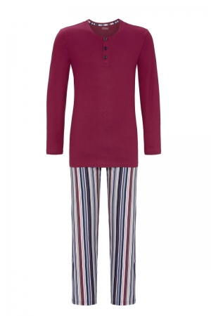 Pyjama met knoopjes en gestree BORDEAUX