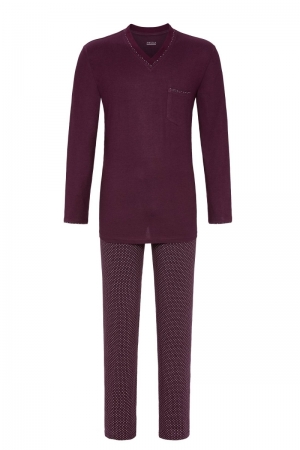 Pyjama met V-hals BORDEAUX