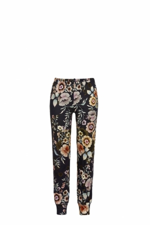 Pyjama met bloemenprint BLAUW