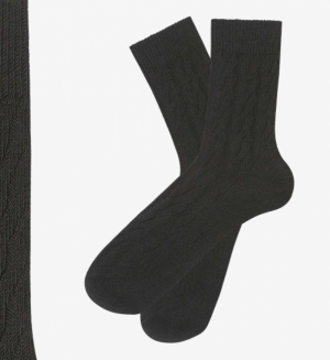 Dameskous Motif Torsades ZWART