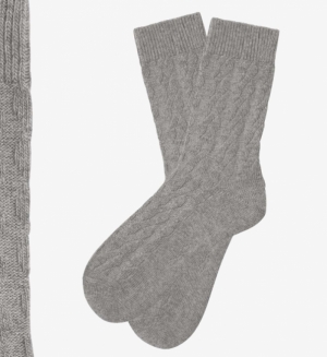 Dameskous Motif Torsades GRIJS