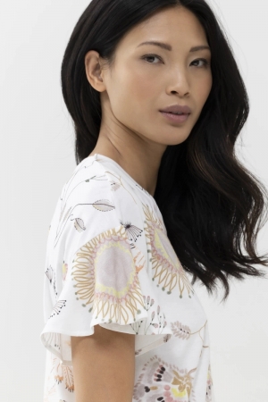 Pearl shirt met korte mouw WIT