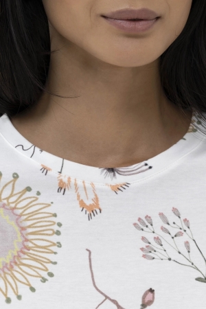 Pearl shirt met korte mouw WIT