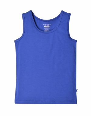 Woody jongens singlet KONINGSBLAUW