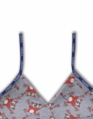 Woody Teenage bra all-over pri GREY