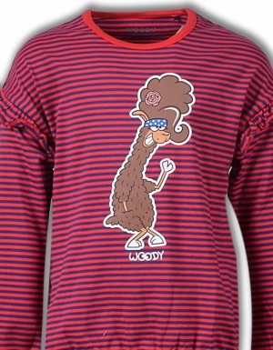 Meisjes pyjama Alpaca ROOD-BLAUW