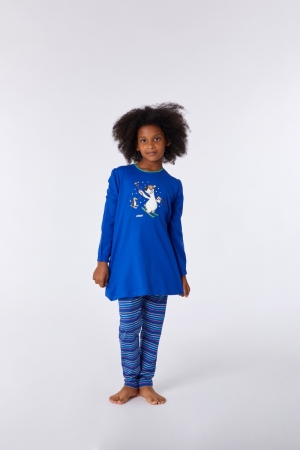Meisjes pyjama Yorik Ijsbeer BLAUW