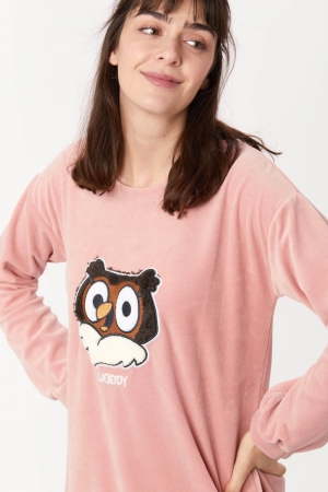 Slaapkleedje Walt Wijze Uil ROZE
