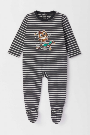 Baby romper Walt Wijze Uil GRIJS