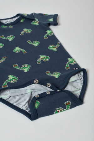 Body blauw krokodil print BLAUW