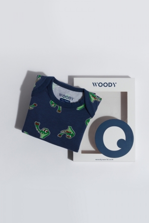 Body blauw krokodil print BLAUW