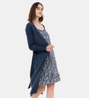Cardigan lange mouw DONKERBLAUW