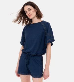Shorts DONKERBLAUW