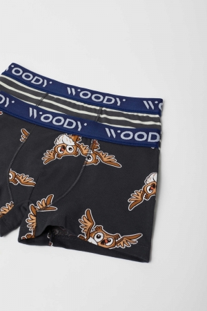 Woody jongens short, duo pak BLAUW