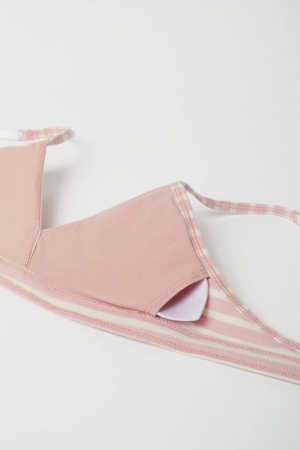 Woody Teenage bra, roze gestre OUDROZE