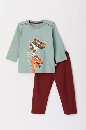 Babypyjama Walt Wijze Uil OLIJFGROEN