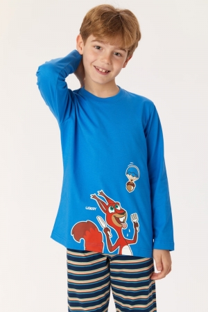 Jongenspyjama Eekhoorn Erik BLAUW