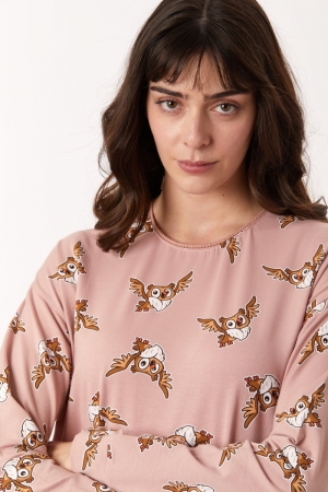 Slaapkleedje Walt Wijze Uil ROZE