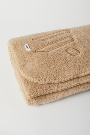Plaid fleece BEIGE