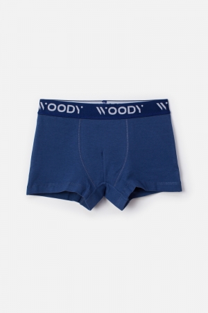 Woody jongens short, duo pak BLAUW