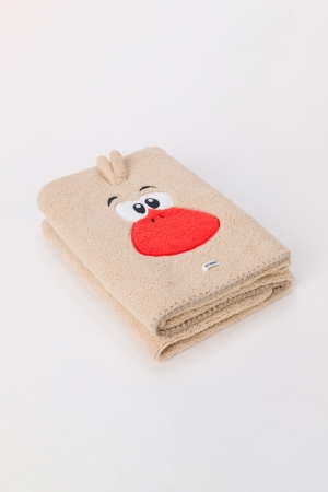 Plaid fleece eend BEIGE