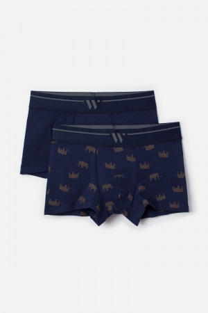 Boxershorts Mammoet 2-pack BLAUW