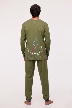 Pyjama Gudrun Kalkoen OLIJFGROEN