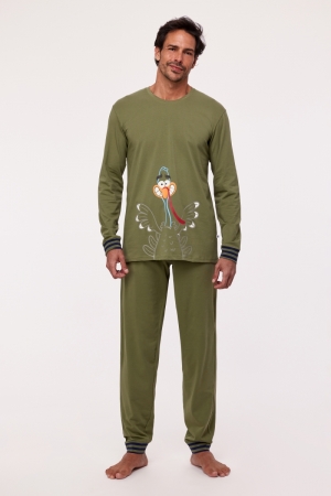 Pyjama Gudrun Kalkoen OLIJFGROEN