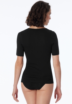 Luxury shirt korte mouwen ZWART