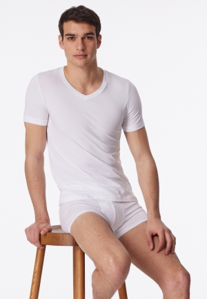 Long Life Soft V-hals WIT