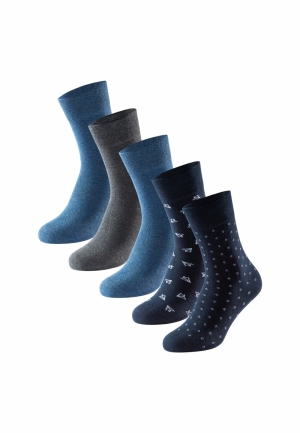 Herenkousen Bluebird 5-pack BLAUW