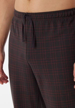 Pyjama lang interlock V-hals g TERRACOTTA