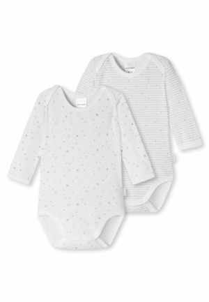 Baby body duopack, lange mouw WIT