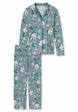 Damespyjama Modern Floral GRIJS