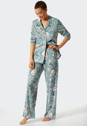 Damespyjama Modern Floral GRIJS