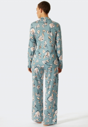 Damespyjama Modern Floral GRIJS