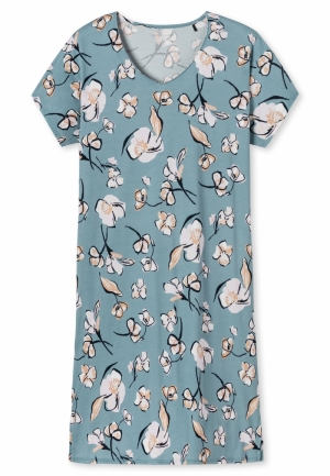 Nachtkleed Modern Floral GRIJS