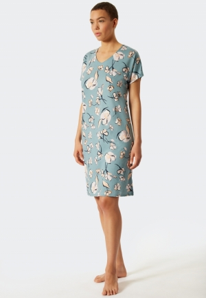 Nachtkleed Modern Floral GRIJS