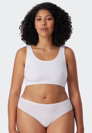 Bustier in organic cotton 2-p WIT
