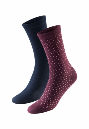 Damessokken Stay Fresh 2-pack BORDEAUX