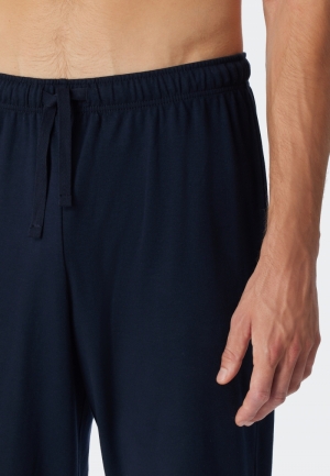 Pyjama lang grafische print BLAUW