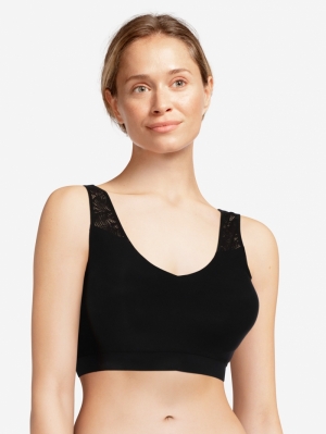 Soft Stretch Lounge Bra ZWART